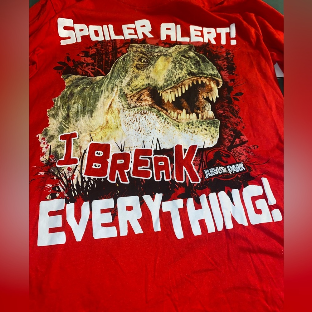 🦖Jurassic world long sleeve shirt🦖NWT,dinosaur long sleeve shirt🦖T-Rex shirt - Picture 6 of 11